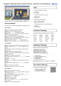 First Conditional English Grammar Worksheet