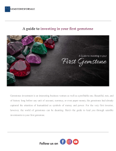 Gemstone Investment Guide: Investing in Your First Gem