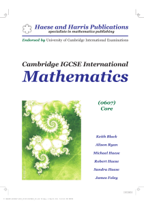 Cambridge IGCSE Core Mathematics Textbook