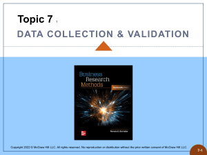 Data Collection & Validation in Business Research