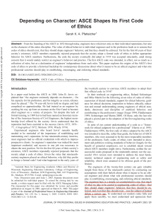 ASCE Code of Ethics History & Engineering Ethics | Research Paper