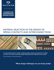 Connector Engineering: Material Selection Design Guide