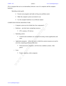 Operating Systems Fundamentals: Course Material