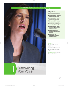 Public Speaking Foundations: Discovering Your Voice