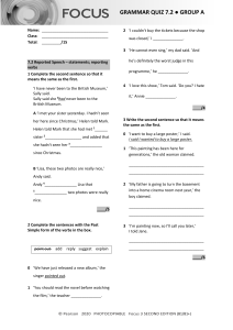 Grammar Quiz: Reported Speech - Statements & Verbs