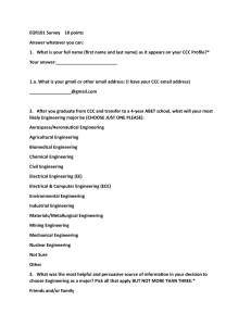 EGR101 Engineering Student Survey - CCC