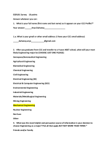 EGR101 Engineering Survey: Student Background & Interests