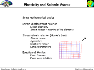 Elasticity & Seismic Waves: Presentation