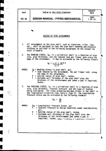 Piping Mechanical Design Manual: Pipe Attachments