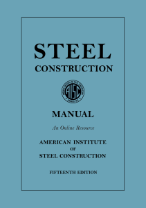 Steel Construction Manual, 15th Edition