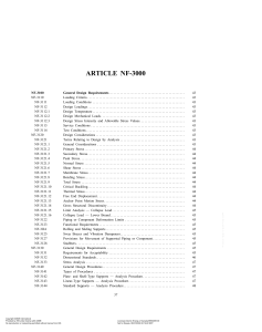 Engineering Design Standard: NF-3000 Requirements