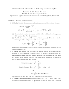 Probability & Linear Algebra Practical Sheet