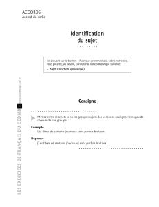 Exercices d'identification du sujet en français