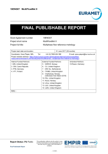 MultiFlowMet II: Multiphase Flow Reference Metrology Report