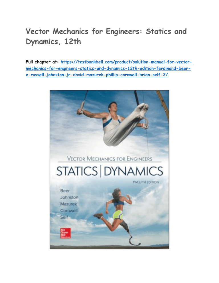 Vector Mechanics Statics Dynamics Textbook