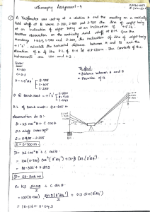 Surveying Assignment: Tacheometry Calculations