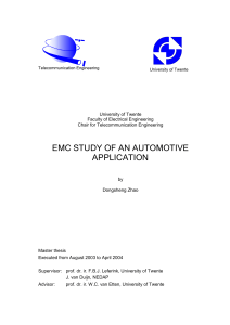 EMC Study of Automotive Application - Master Thesis