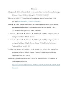 Bioethics & Nursing Ethics References