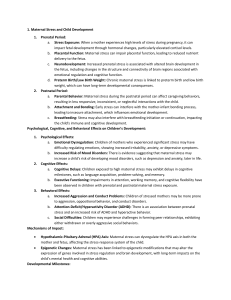 Maternal Stress & Child Development: Effects & Milestones