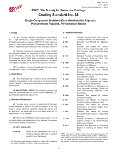 SSPC-Paint 38: Polyurethane Topcoat Standard