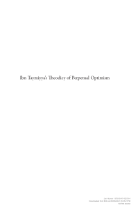 Ibn Taymiyya's Theodicy of Perpetual Optimism