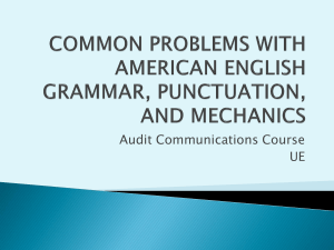 American English Grammar & Punctuation Presentation