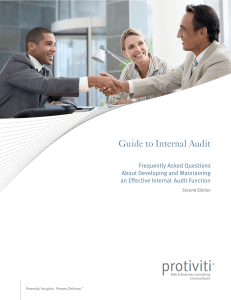 Guide to Internal Audit: FAQs on Effective Function