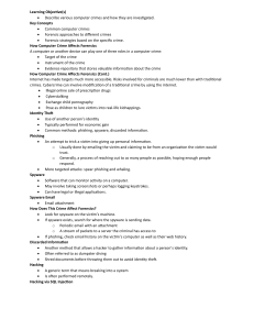 Computer Crime & Forensics: Investigation Methods