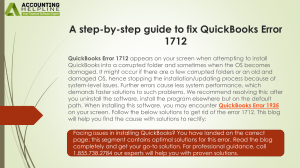 Fix QuickBooks Error 1712: Step-by-Step Guide