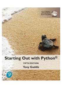 Starting Out with Python Textbook, 5th Edition