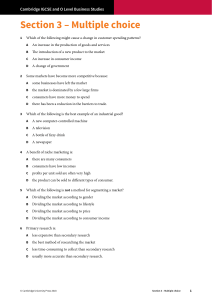 Business Studies Multiple Choice Questions