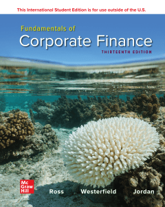 Fundamentals of Corporate Finance Textbook