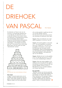 De Driehoek van Pascal