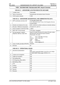 Bandaranaike Airport AIP Excerpt