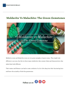 Moldavite vs Malachite: Green Gemstone Comparison