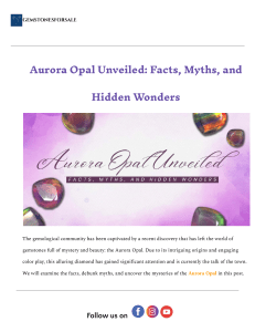 Aurora Opal: Facts, Myths, and Hidden Wonders