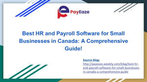 HR & Payroll Software for Small Businesses in Canada