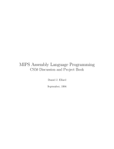 MIPS Assembly Language Programming Coursebook