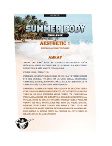 Summer Body AMRAP Workout Plan