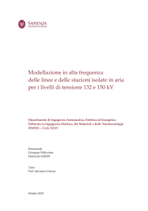 Modellazione alta frequenza linee e stazioni 132-150 kV