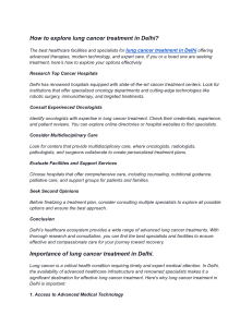 Lung Cancer Treatment in Delhi: Options & Information