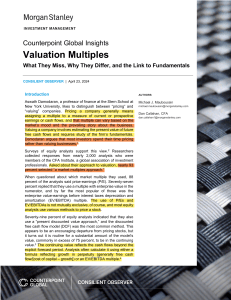 Valuation Multiples: What They Miss & Why They Differ