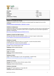 Age Definitions in Medicine: Neonates to Adolescence