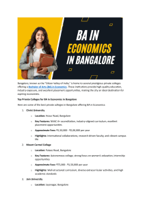 BA Economics Colleges in Bangalore