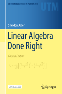 Linear Algebra Done Right Textbook