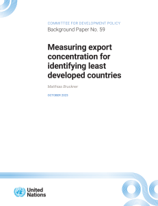 Measuring Export Concentration for LDCs