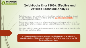 QuickBooks Error PS036: Causes & Solutions