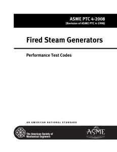 ASME PTC 4-2008: Fired Steam Generator Performance Test Code