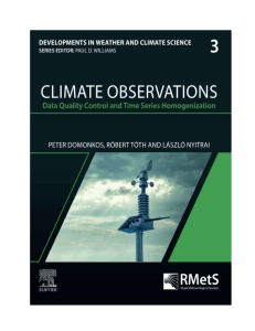 Climate Observations: Data Quality Control Book