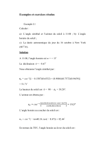 Exemples et exercices résolus en physique solaire